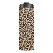 Leopard Skin Fur Muster Thermosbecher (Vorderseite)