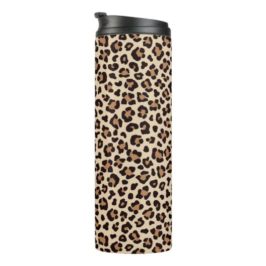 Leopard Skin Fur Muster Thermosbecher (Nach rechts gedreht)