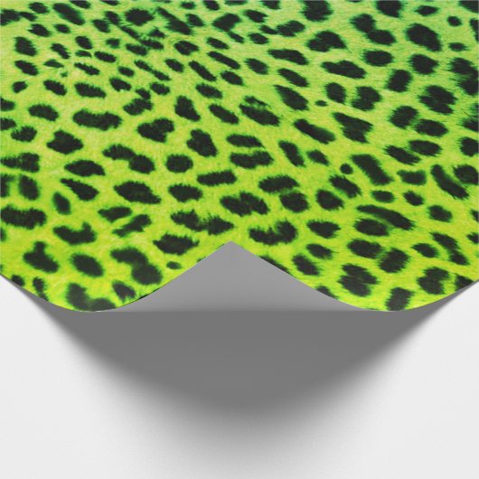 Leopard Skin Green Wrapping Paper Geschenkpapier (Ecke)