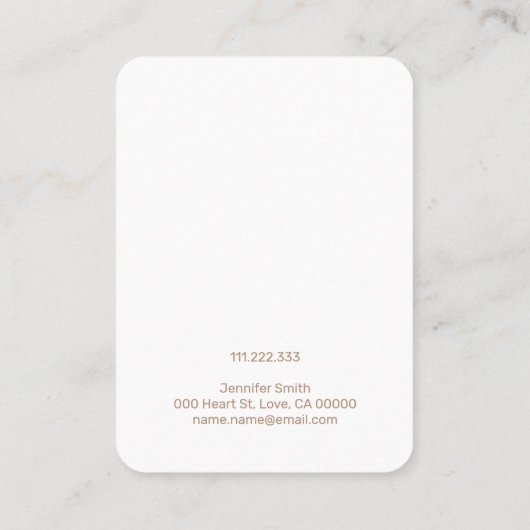 Leopard Skin Handmade Schmuckstücke Display Holder Visitenkarte (Rückseite)