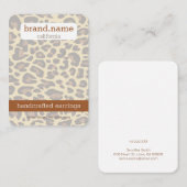 Leopard Skin Handmade Schmuckstücke Display Holder Visitenkarte (Vorne/Hinten)