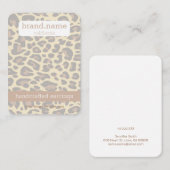 Leopard Skin Handmade Schmuckstücke Display Holder Visitenkarte (Vorne/Hinten)