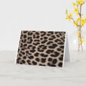 Leopard Skin Hintergrund Karte (Gelbe Blume)