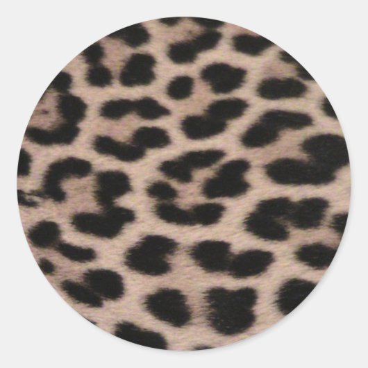 Leopard Skin Hintergrund Runder Aufkleber (Vorderseite)