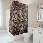 Leopard-Skin-Illustration nahtlos Muster Duschvorhang (Beispiel)