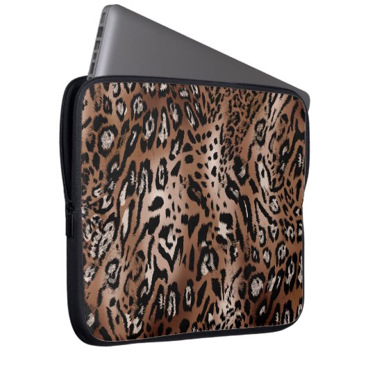 Leopard-Skin-Illustration nahtlos Muster Laptopschutzhülle (Vorne Rechts)