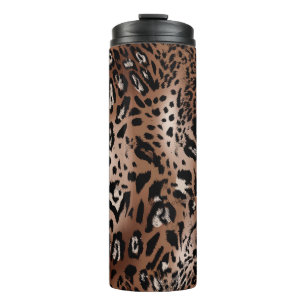 Leopard-Skin-Illustration nahtlos Muster Thermosbecher