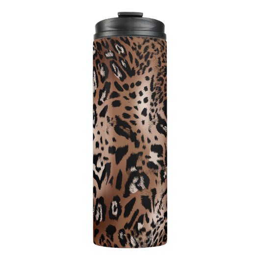 Leopard-Skin-Illustration nahtlos Muster  Thermosbecher (Vorderseite)