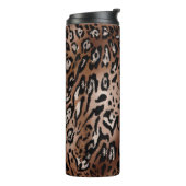 Leopard-Skin-Illustration nahtlos Muster  Thermosbecher (Nach links gedreht)