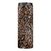 Leopard-Skin-Illustration nahtlos Muster  Thermosbecher (Rückseite)