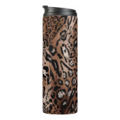 Leopard-Skin-Illustration nahtlos Muster  Thermosbecher (Nach rechts gedreht)