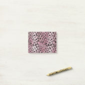 Leopard Skin in Rosa Rose Post-it Klebezettel (Auf Schreibtisch)