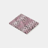 Leopard Skin in Rosa Rose Post-it Klebezettel (angewinkelt)