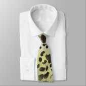 Leopard Skin Mandarine Lime Green Krawatte (Gebunden)