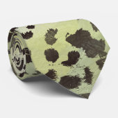 Leopard Skin Mandarine Lime Green Krawatte (Gerollt)