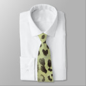 Leopard Skin Mandarine Lime Green Krawatte (Gebunden)