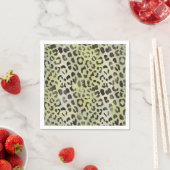 Leopard Skin Mandarine Lime Green Serviette (Beispiel)
