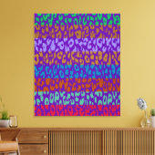 Leopard Skin Multicolor Stripe Muster 4 Leinwanddruck (Insitu (Wohnzimmer))