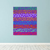 Leopard Skin Multicolor Stripe Muster 4 Leinwanddruck (Insitu (Holzboden))
