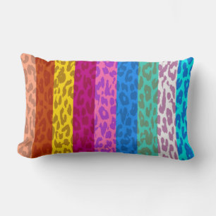 Leopard Skin Multicolor Stripmuster 2 Lendenkissen