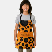 Leopard-Skin Orange Black Abstrakt Safari Muster Schürze (Insitu)