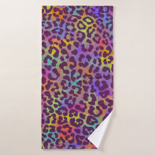 Leopard skin pattern. Repeating seamless animal ba Badehandtuch