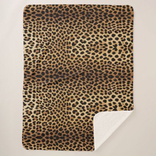 Leopard Skin Pattern Sherpadecke (Vorderseite)