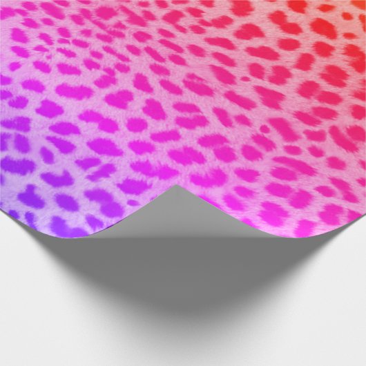 Leopard Skin Pink Lila Wrapping Paper Geschenkpapier (Ecke)