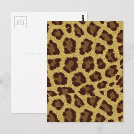 Leopard Skin Postkarte (Vorne/Hinten)
