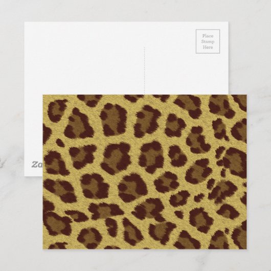 Leopard Skin Postkarte (Vorne/Hinten)