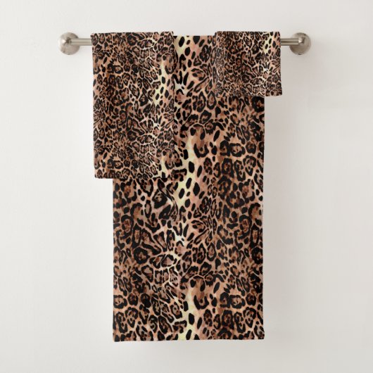 Leopard Skin Print Badhandtuch Set (Insitu)