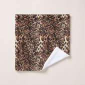 Leopard Skin Print Badhandtuch Set (Waschlappen)