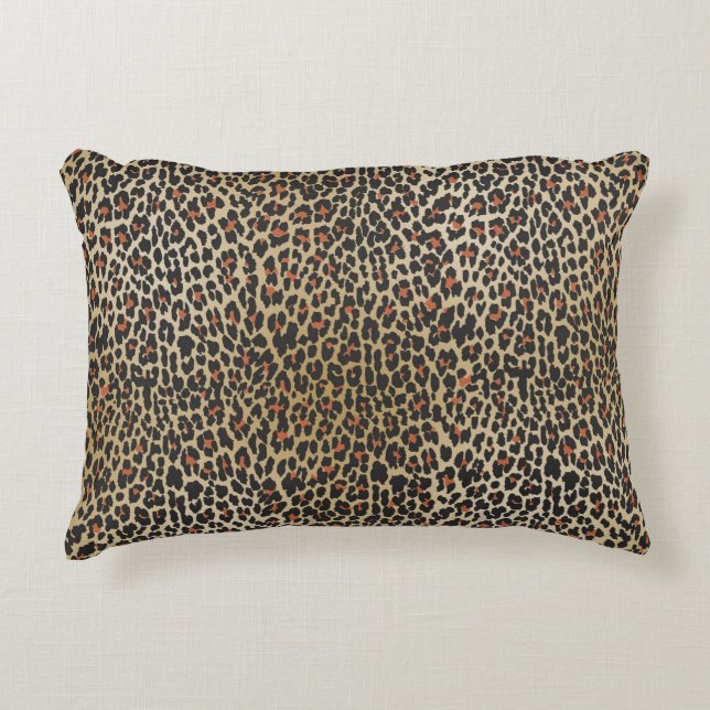 Leopard Skin Print Dekokissen (Vorderseite)