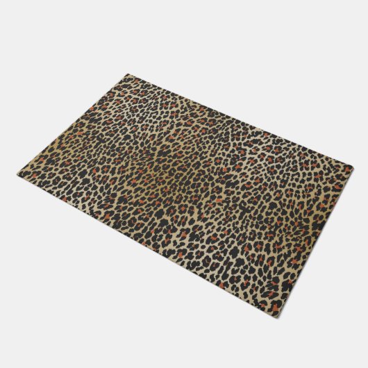 Leopard Skin Print Fußmatte (Schrägansicht)