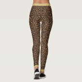 Leopard Skin Print Gold Glitzer Girly Chic Leggings (Rückseite)