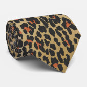Leopard Skin Print Krawatte (Gerollt)