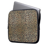 Leopard Skin Print Laptop Sleeve (Vorderseite Links)
