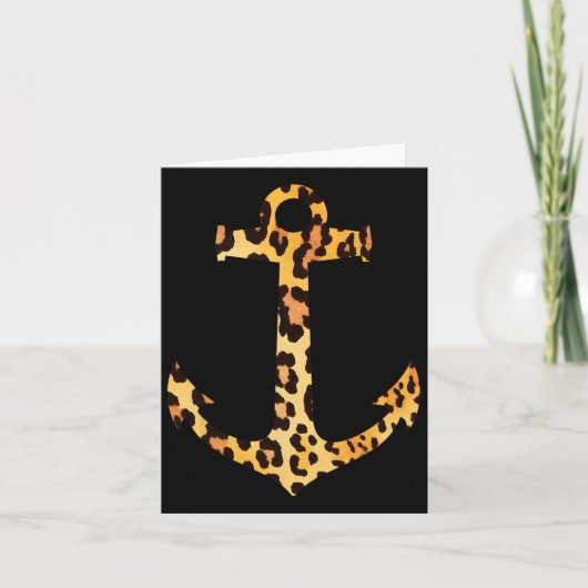 Leopard Skin Print Muster Nautical Bootssailin Karte (Vorderseite)