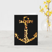 Leopard Skin Print Muster Nautical Bootssailin Karte (Gelbe Blume)