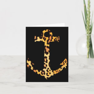 Leopard Skin Print Muster Nautical Bootssailin Karte