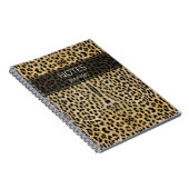 Leopard Skin Print Pattername Personalisiert Notizblock (Rechte Seite)