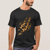 Leopard Skin Print Torn Claw T-Shirt (Vorderseite)