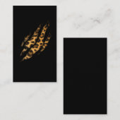 Leopard Skin Print Torn Claw Visitenkarte (Vorne/Hinten)