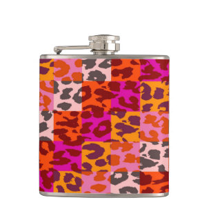 Leopard Skin Retro Muster 2 Flachmann