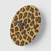 Leopard Skin Runde Wanduhr (Winkel)