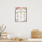 Leopard Skin Safari 1st Birthday Milestone Poster (Küche)