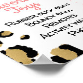 Leopard Skin Safari 1st Birthday Milestone Poster (Ecke)