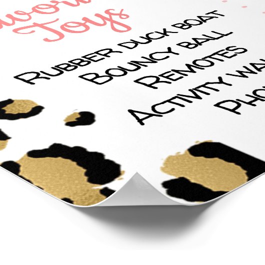 Leopard Skin Safari 1st Birthday Milestone Poster (Ecke)