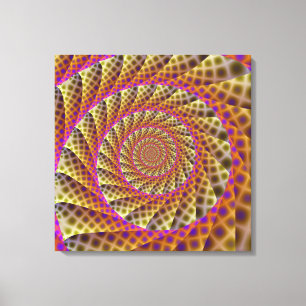 Leopard Skin Spiral Canvas Print Leinwanddruck