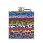 Leopard Skin Stripe Muster Flachmann (Rückseite)